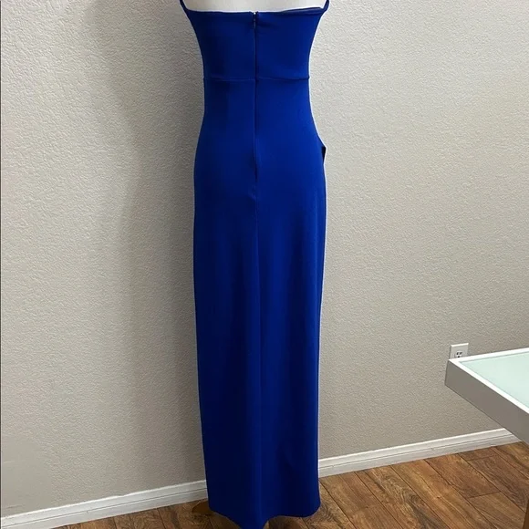 Lulu's Royal Blue Long Strapless Dress - Picture 4 of 8
